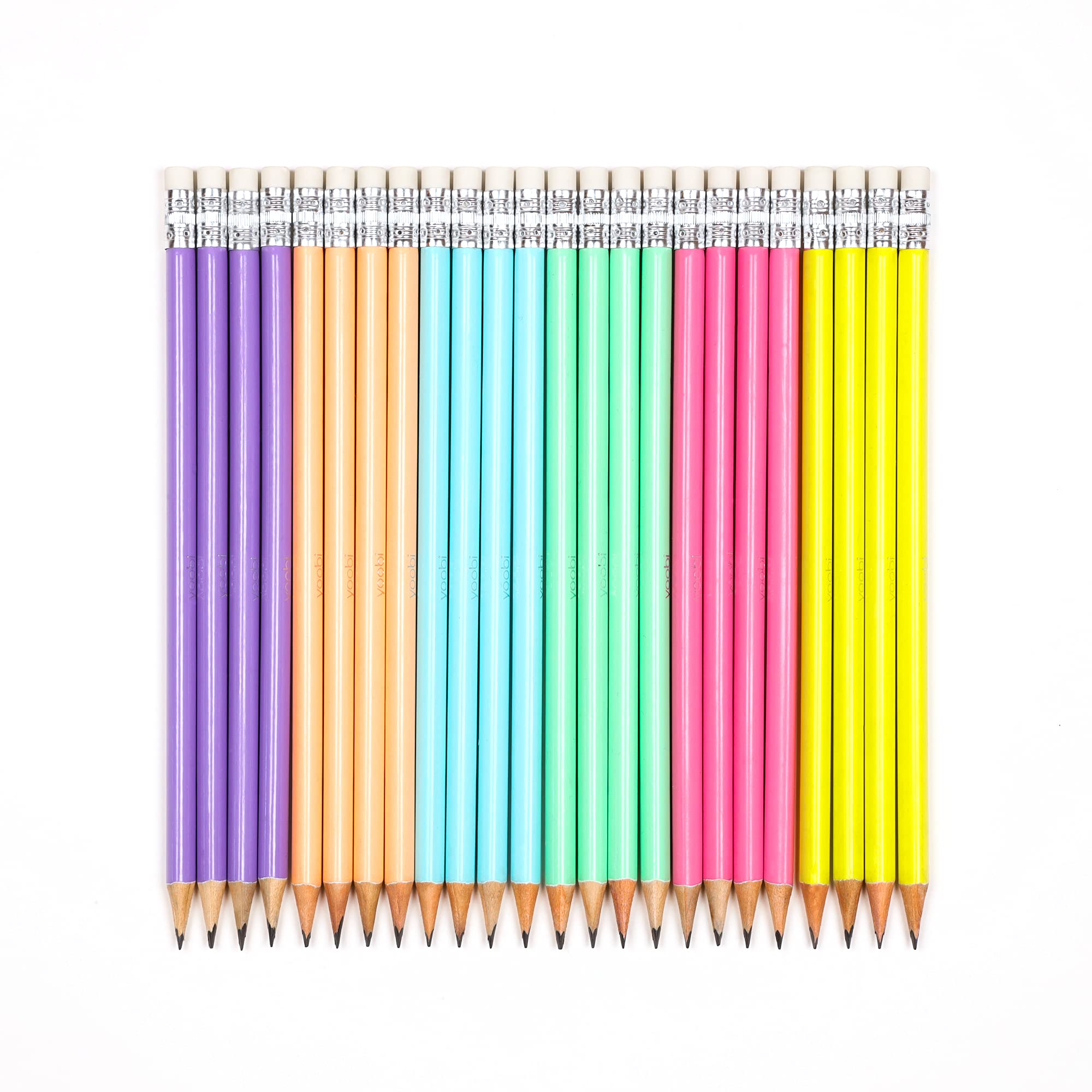 Buy Yoobi No. 2 Pencils Presharpened Pencils in Pastel Colors, Pink