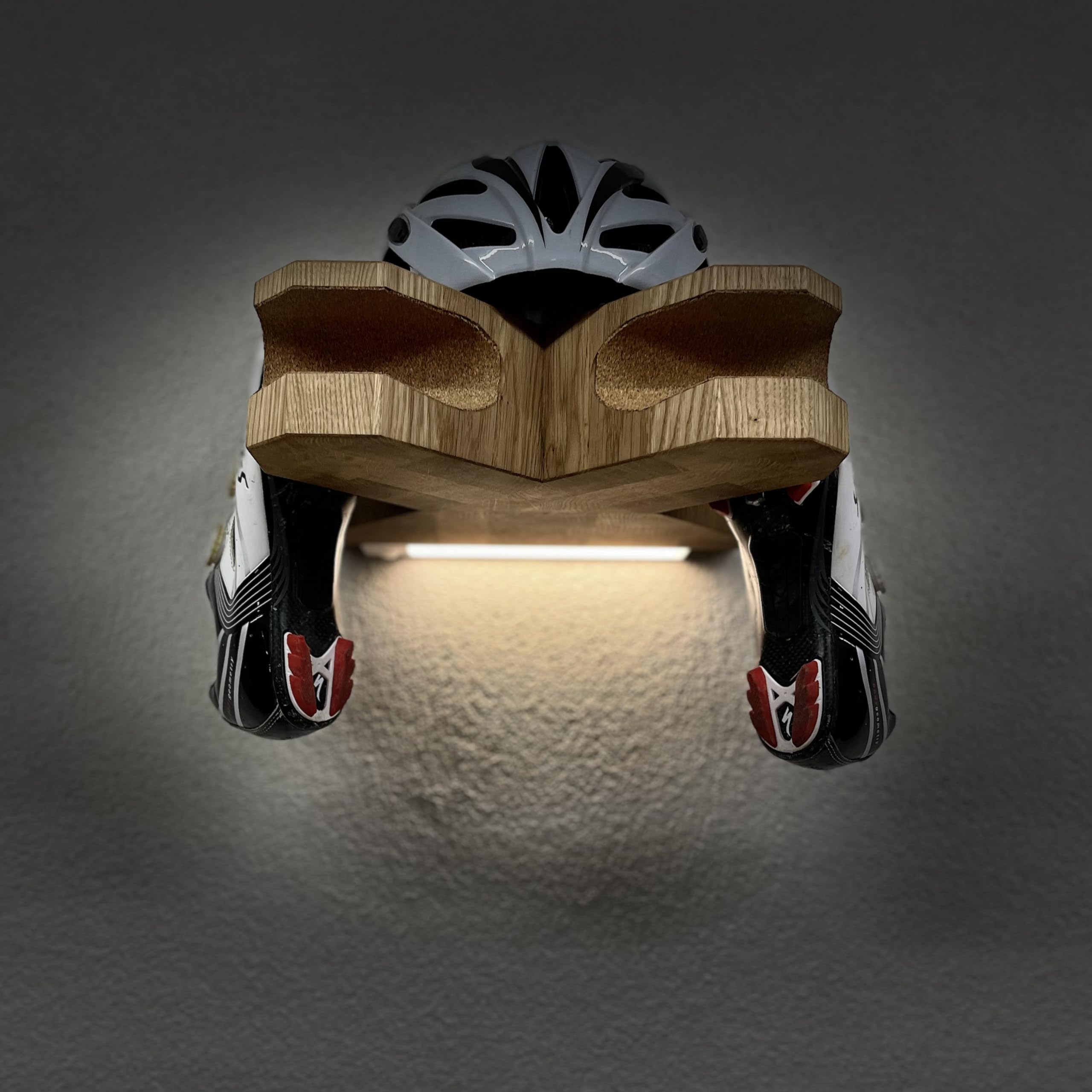 Fahrrad-Wandhalterung, Eichenholz, Modernes Design