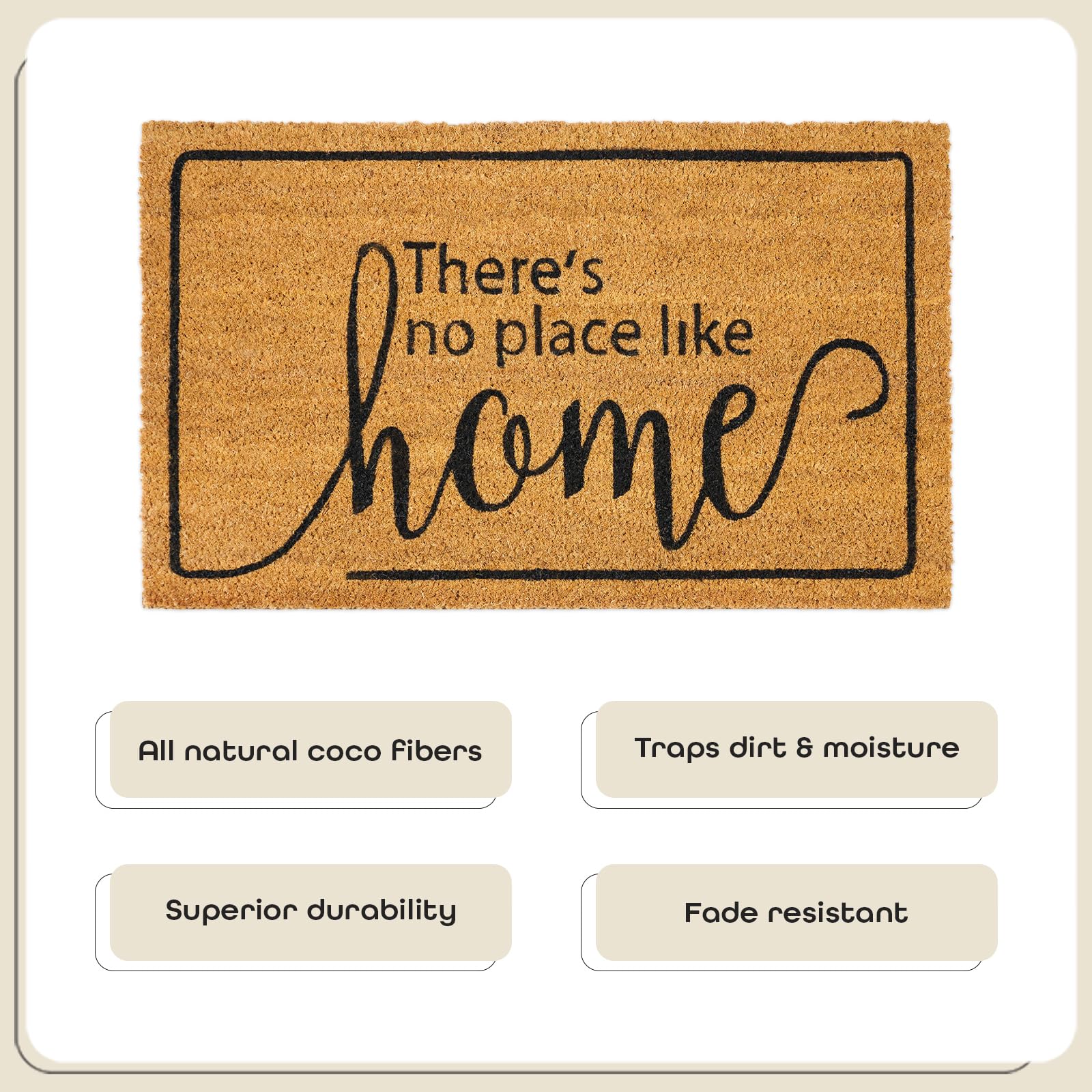 Achim (Weser) Home Furnishings Dorothy Imprimé en Fibre de Coco Paillasson, 45,7 x 76,2 cm