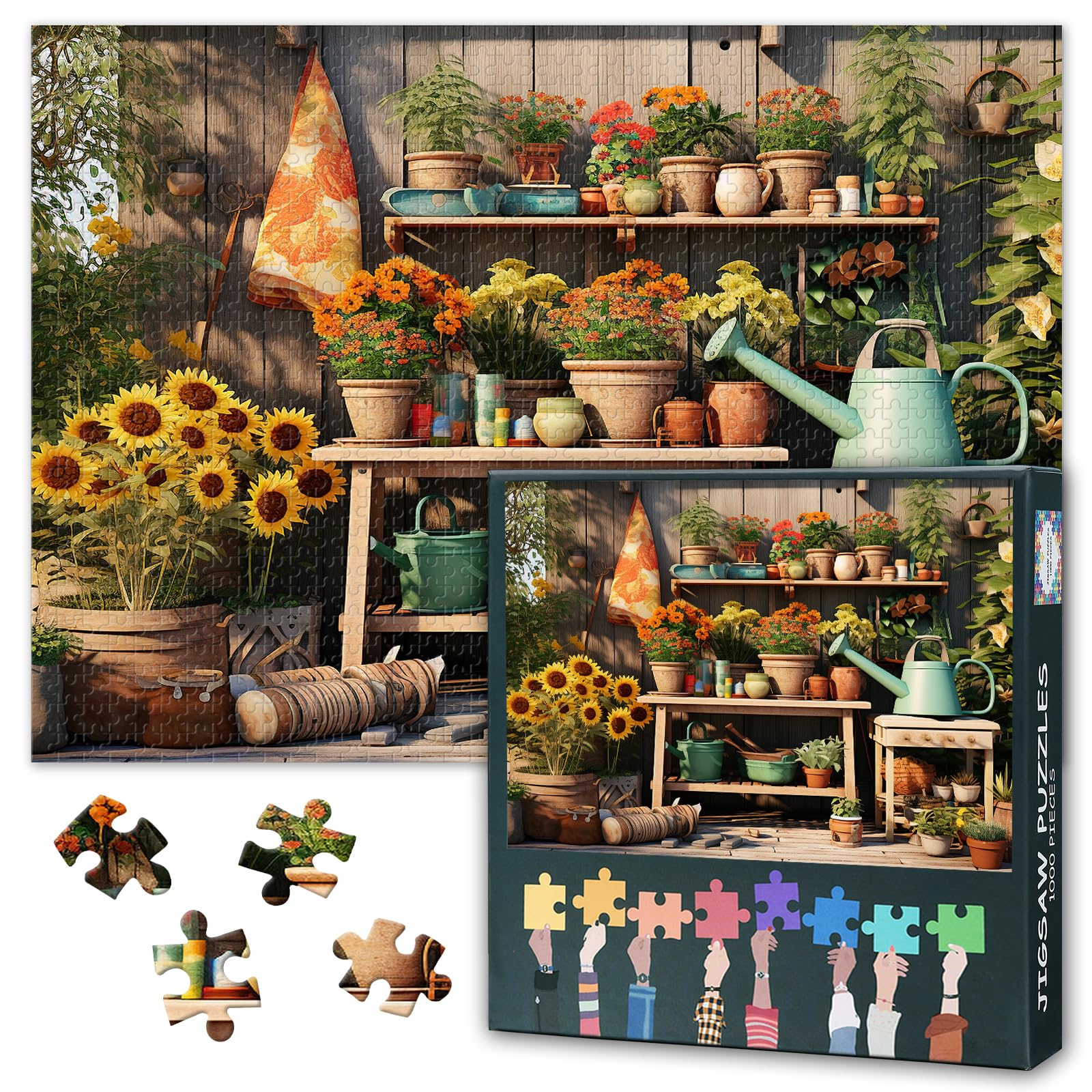 1000 Piece Jigsaw Puzzle for Adults Stunning Beauty of a Lush and Visually Captivating Garden Jigsaw Puzzles Vibrant Nature Paper Puzzles 50.5x70.5cm