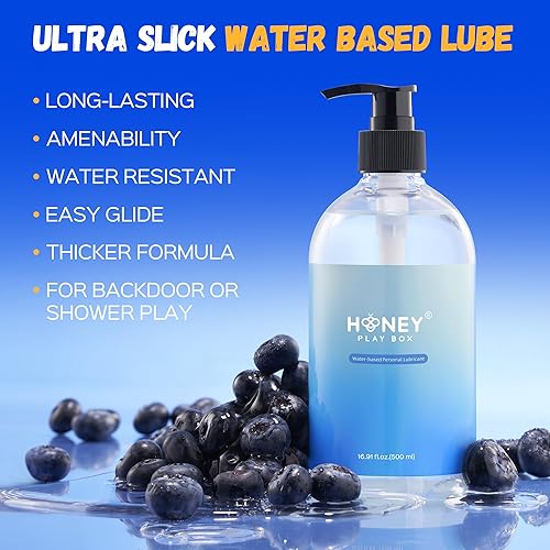 Miniatura 5 de Lubricante a base de agua, lubricante personal para hombres, mujeres y parejas, lubricante anal para una comodidad suave y duradera, antiadherente,