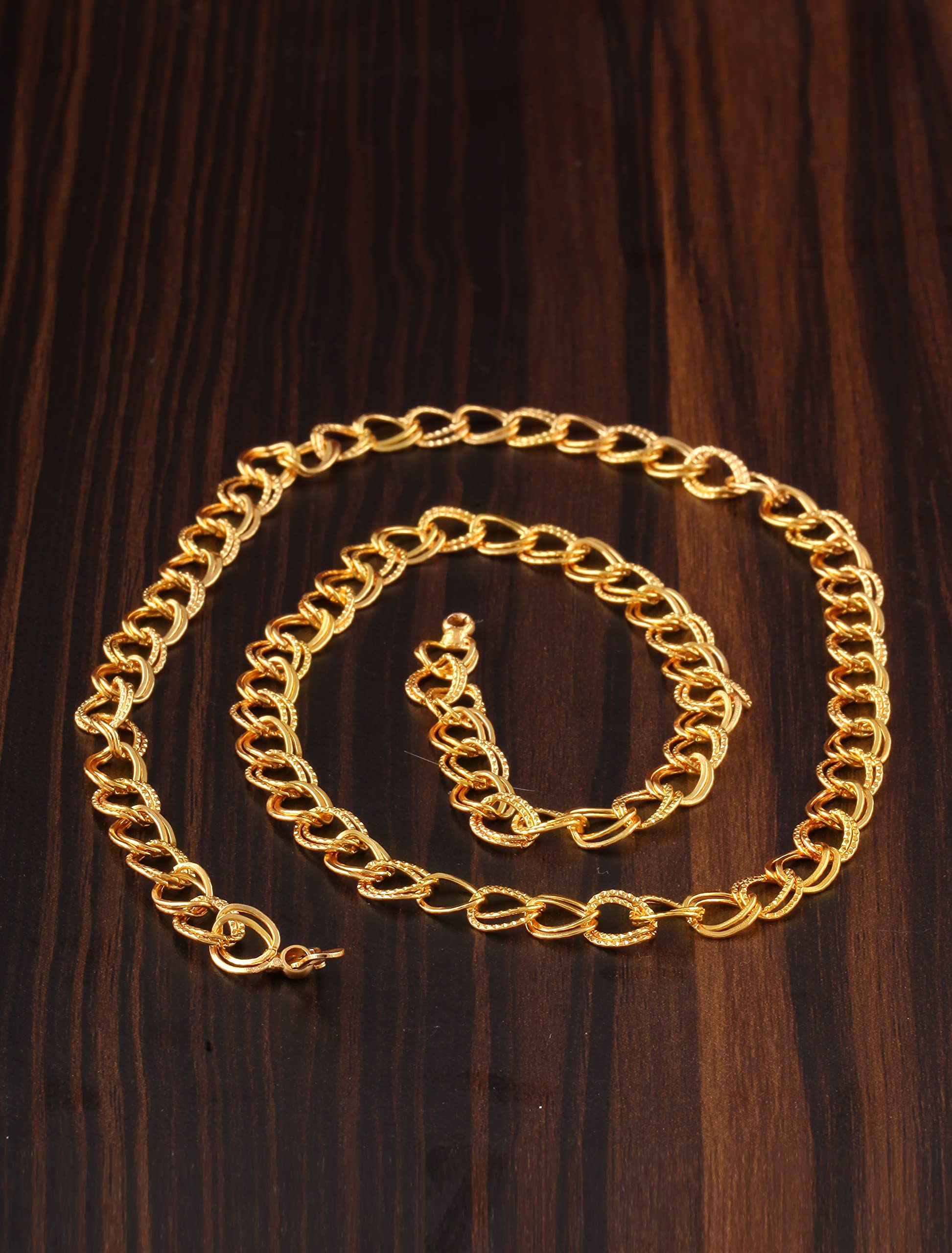Golden Necklace Hip Hop Silver Thick Big Broad Sachin Chains Micro Plated