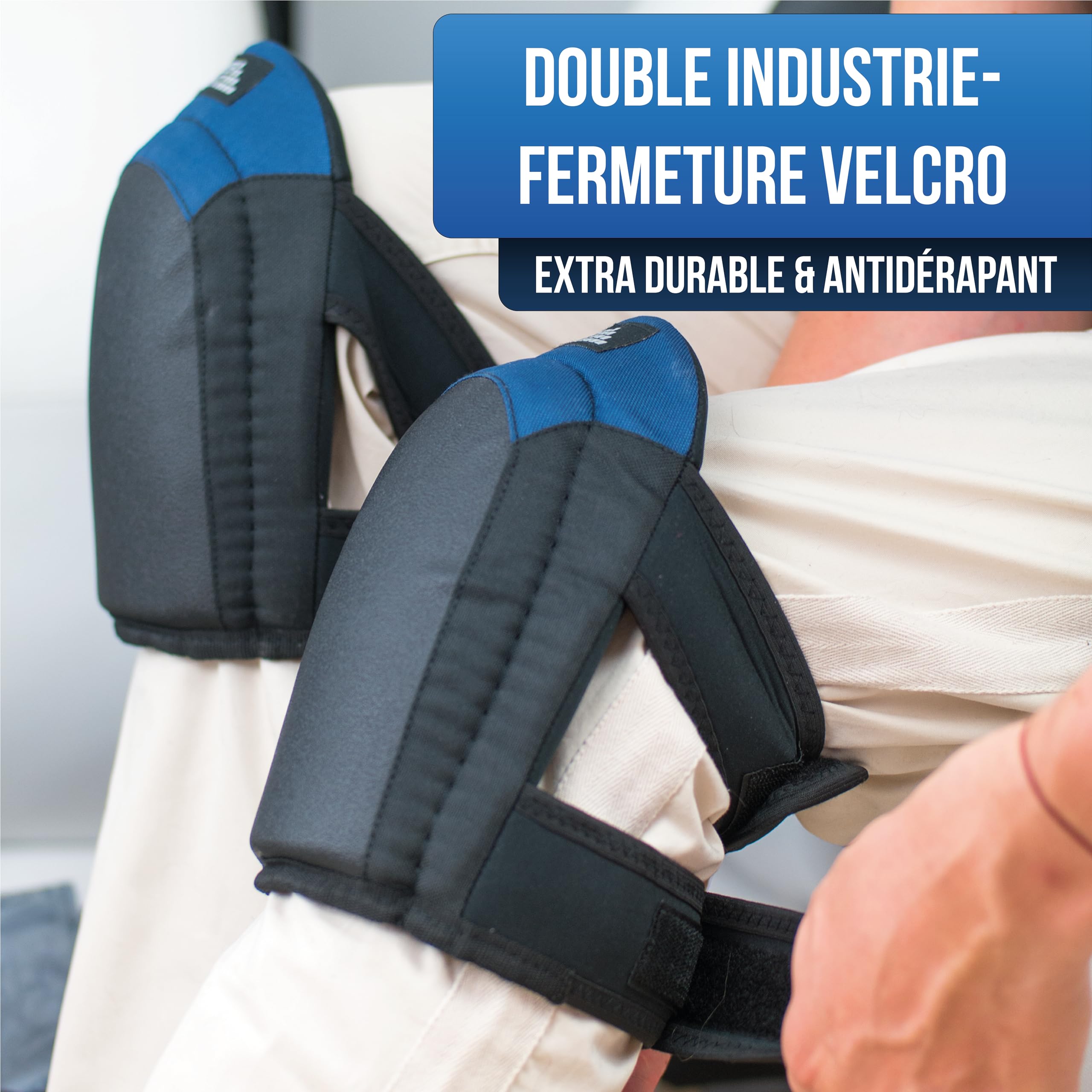 Lauter Schutz® Pro Protège-genoux en gel pour le travail - Poseur de sol et de carreaux [Revêtement antidérapant et double fermeture confortable] pour artisans et bricoleurs [Fabricant allemand