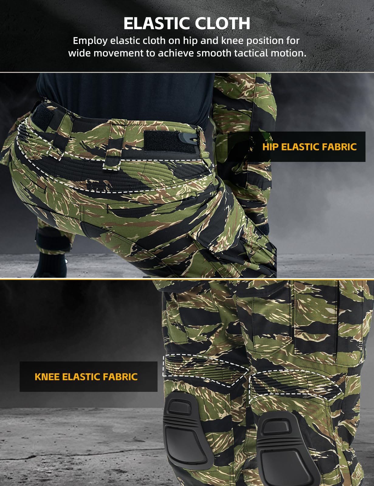 IDOGEAR Men G3 Combat Pants with Knee Pads Camouflage Pants Airsoft Paintball Outdoor Tactical Trousers — view 18