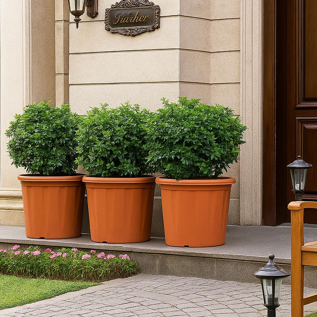 Ugaoo 3 Pack UV Plant Pots - 8 Inch Terracotta -6
