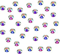 Vista 4 de SS20 AB Crystal Diamond Rhinestones Flat Back Round Rhinestones Cristales iridiscentes Redondas Perlas de Cristal Plano Trasero Plano (5760 piezas)