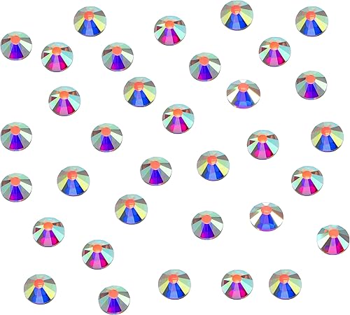 Miniatura 4 de SS20 AB Crystal Diamond Rhinestones Flat Back Round Rhinestones Cristales iridiscentes Redondas Perlas de Cristal Plano Trasero Plano (5760 piezas)