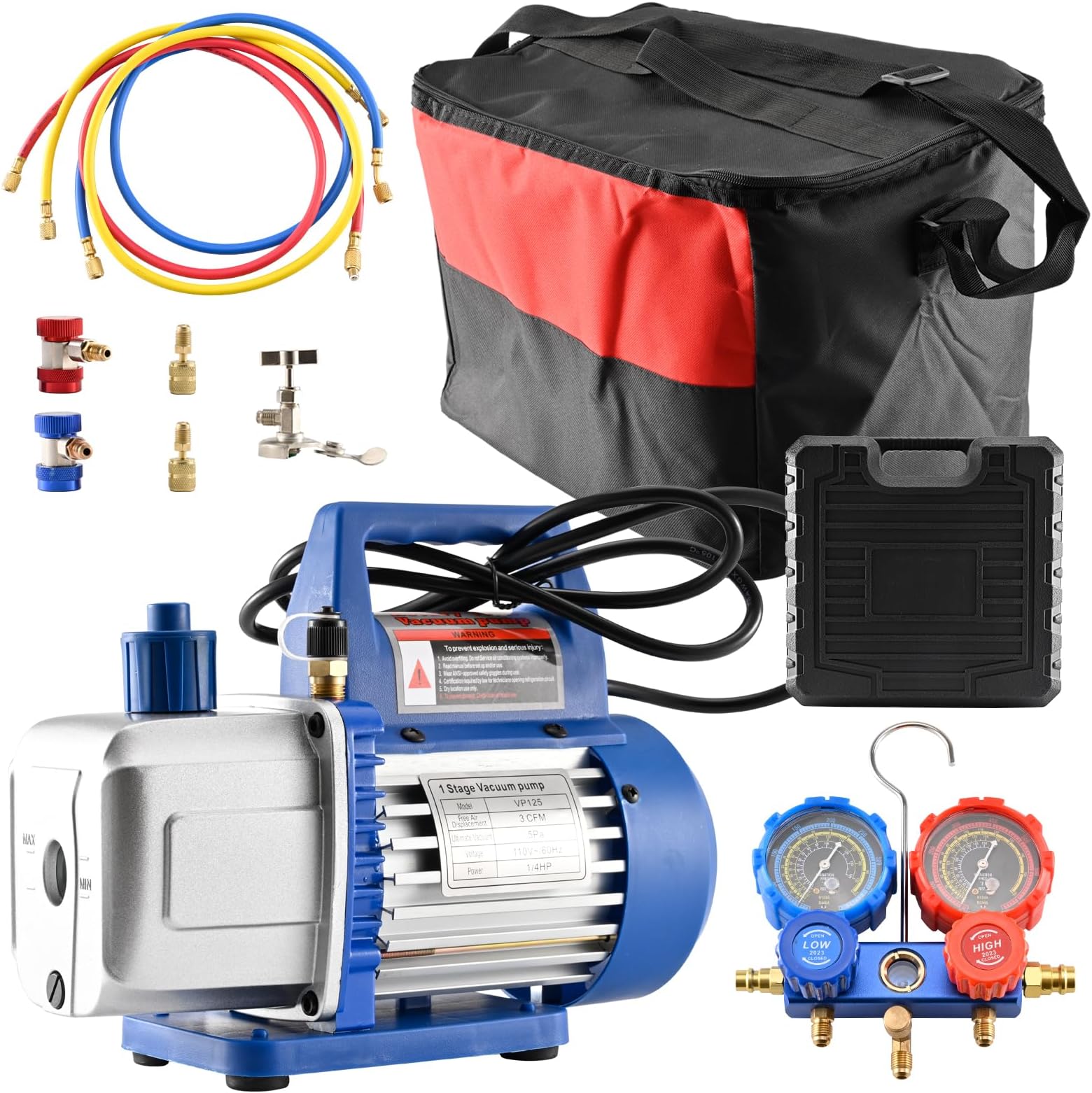 Supllueer Vacuum Pump 110V 1/3 HP4CFM Single Stage Rotary