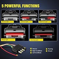 Vista 3 de Nilight 60 Inch Truck Tailgate Light Bar Double Row LED Flexible Strip Red Running Brake Turn Signal White Reverse Back Up Lighting Modes for Pick