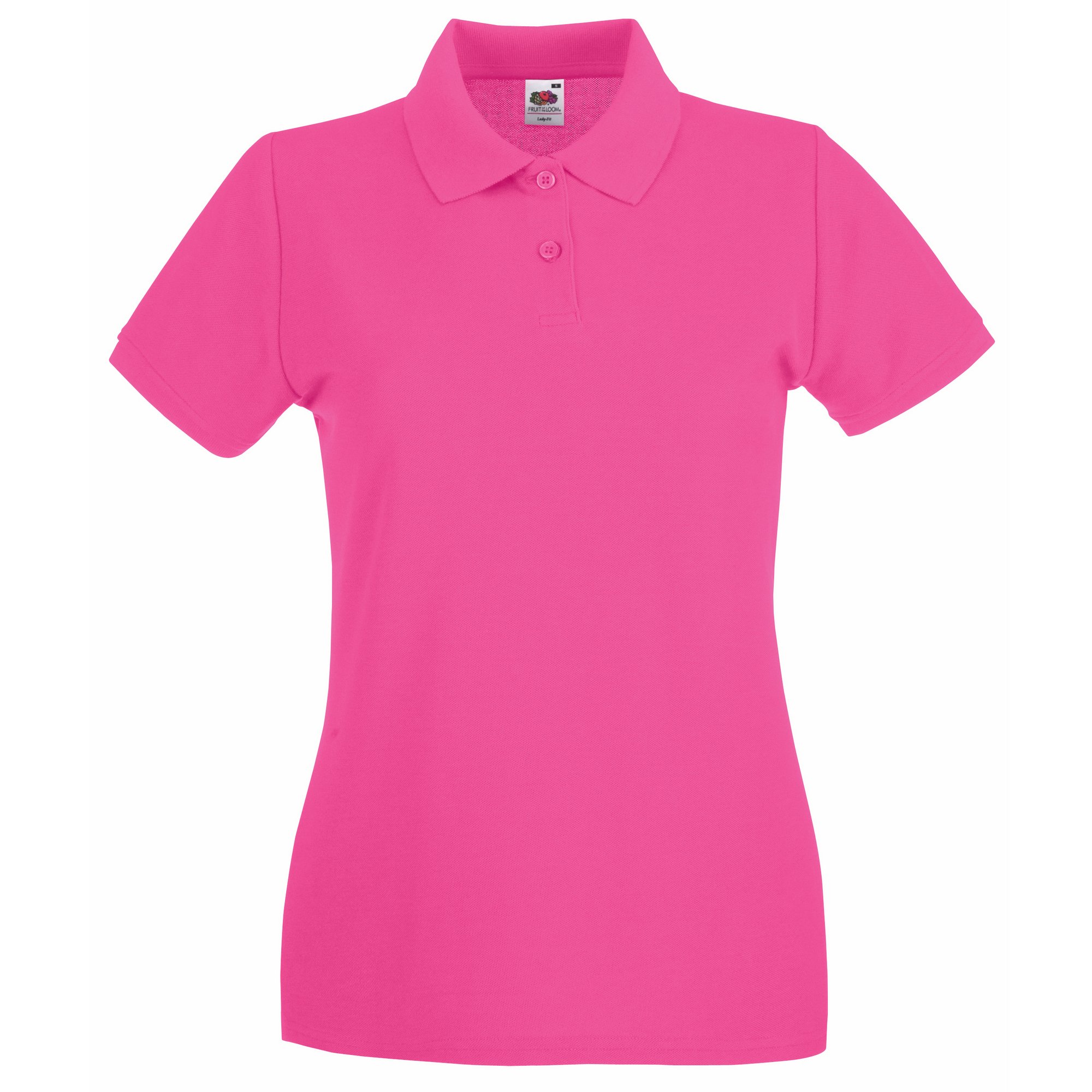 Fruit Of The Loom (2Xl, Fuchsia) Womens/Ladies Premium Fitted Short-Sleeved Polo Shirt Pink,Multicoloured