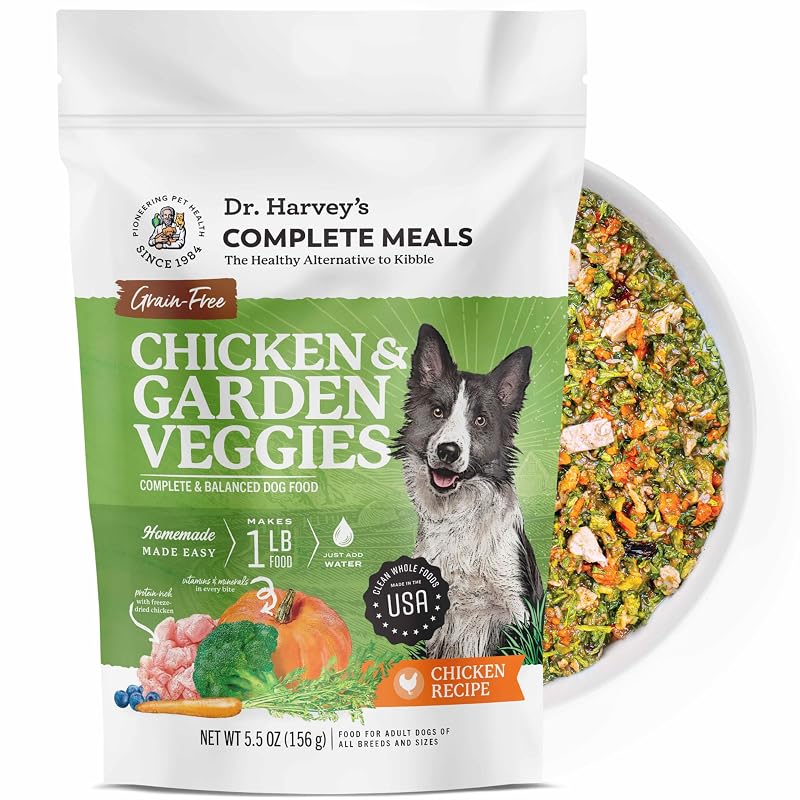 Ração desidratada para cães com frango Dr. Harvey's Trial Size, 156 g