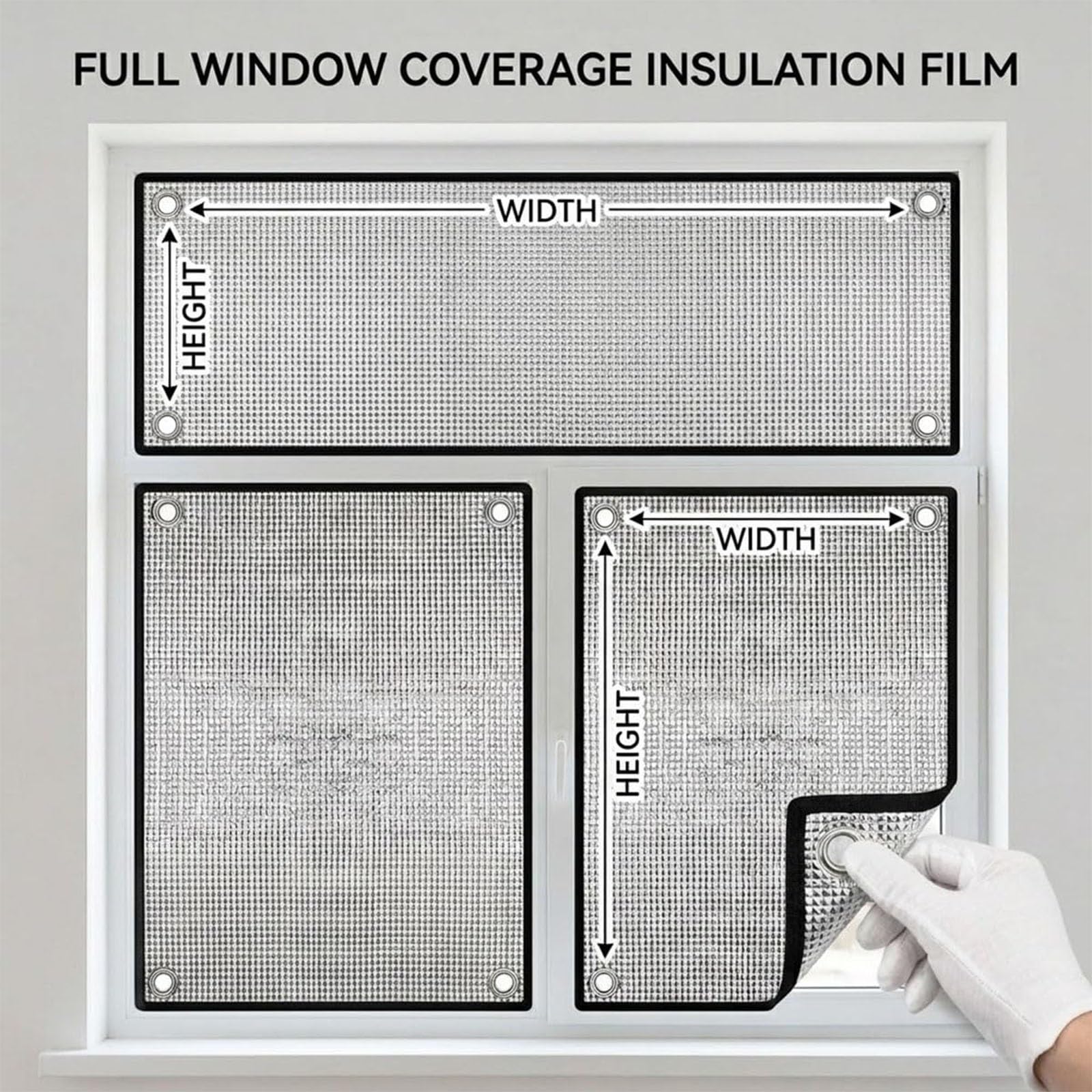 Hitzeschutzfolie Fenster Innen Mit Saugnäpfen, Doppelseitige Aluminiumfolie