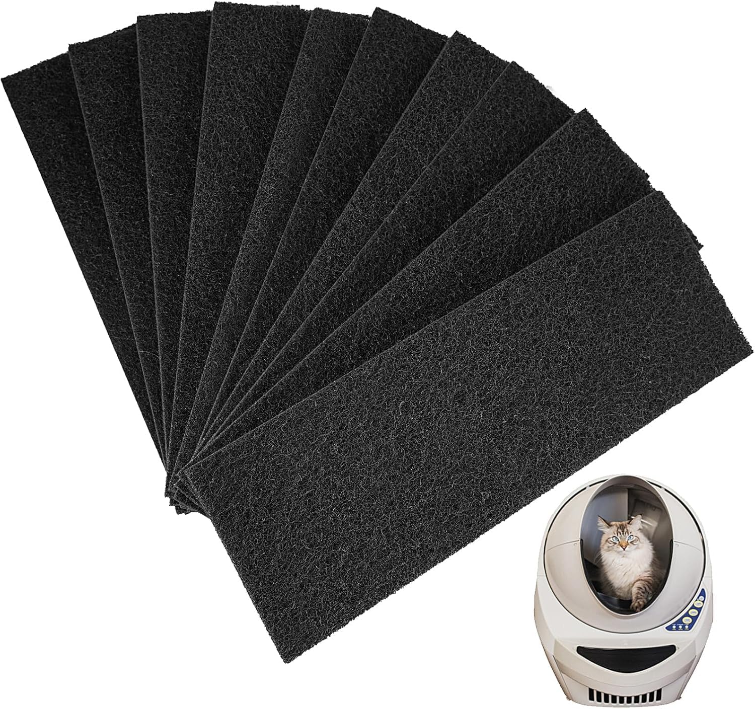 Aktivkohlefilter, kompatibel mit Litter-Robot 3, Katzentoilettenfilter, Ersatz für Katzentoiletten-Modelle, um Gerüche zu absorbieren, Feuchtigkeit von Haustieren zu kontrollieren und das Zuhause