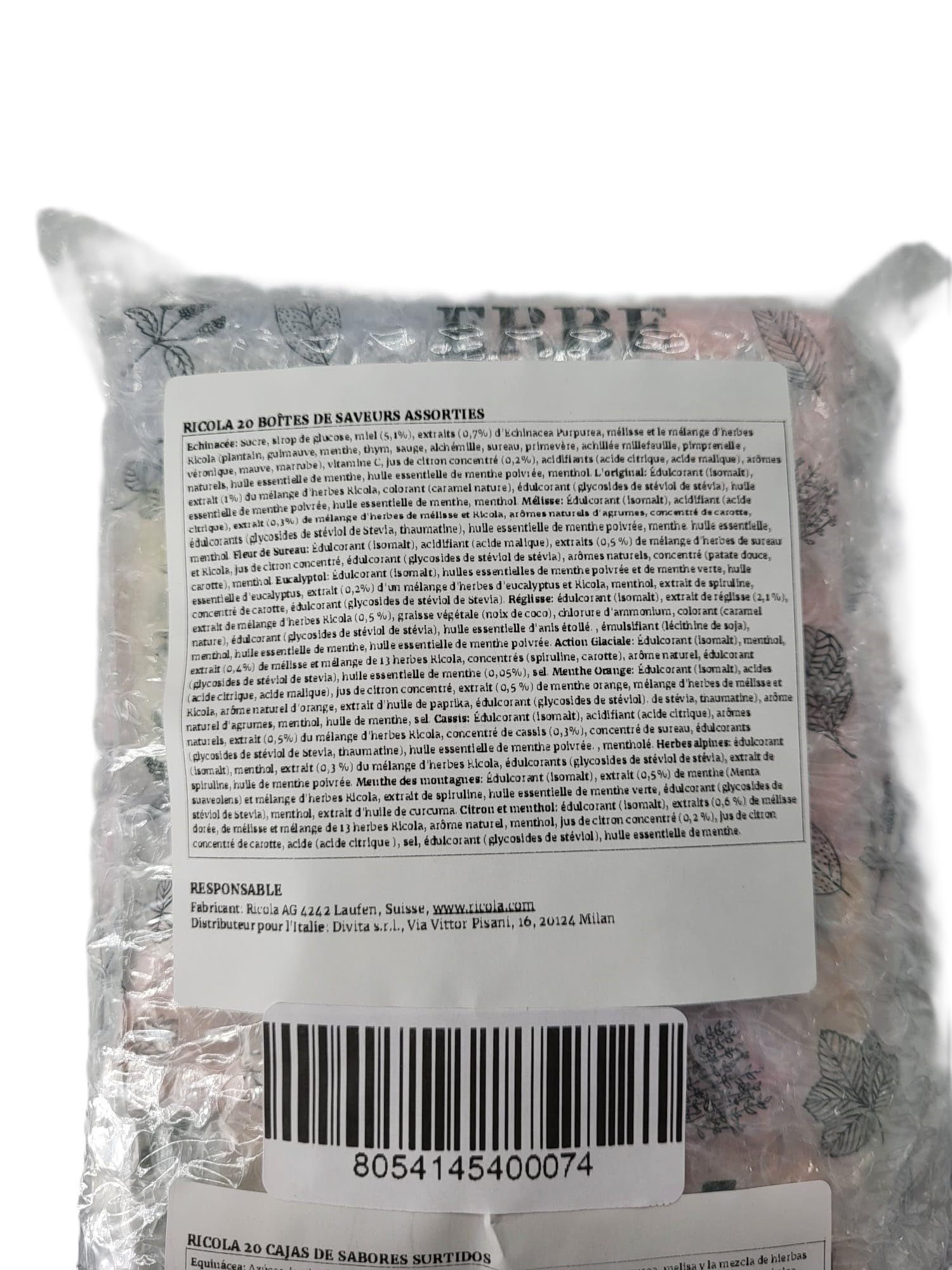 Kit de novedad – caramelos de hierbas sin azúcar en muchos sabores surtidos (20 estuches)