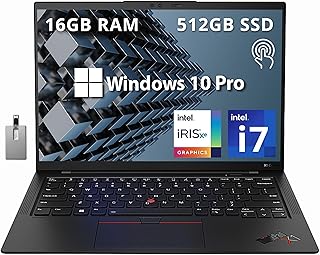 2022 Lenovo ThinkPad X1 Carbon Gen 9 14" FHD Touchscreen Bussiness Laptop, Intel Core i7-1165G7, 16GB RAM, 512GB PCIe SSD, Backlit Keyboard, Fingerprint Reader, Win 10 Pro, Black, 32GB USB Card