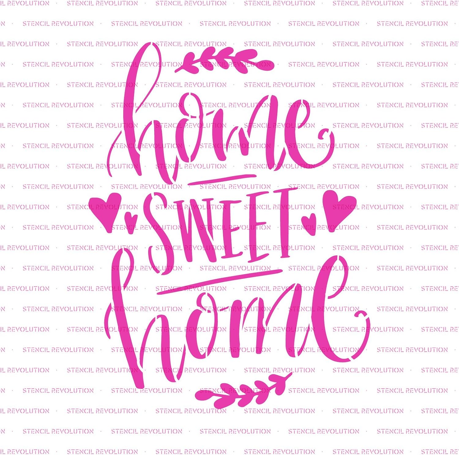 Home Sweet Home Stencil - Wood Sign Stencil, Home Stencil, Heart Stencils, Home Sweet Home, Love Stencil