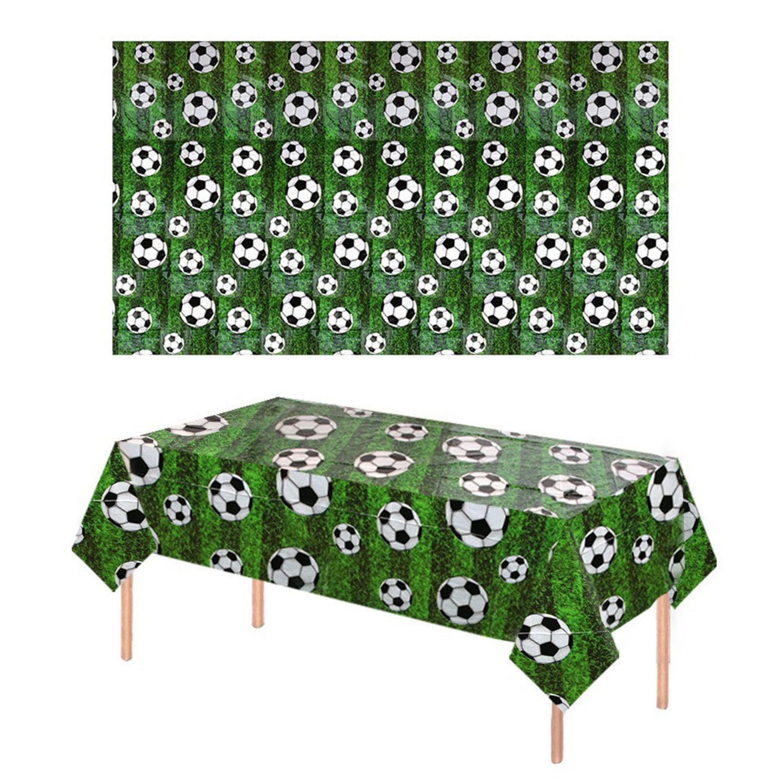 Sexaoalx A Football Party Tablecloths,137 X 274Cm Soccer Table Cover, Waterproof Pe Design, Football Sports Party Rectangular Table Cloth,Football Theme Tablecloth For Birthday World Cup Soccer Partys Decor