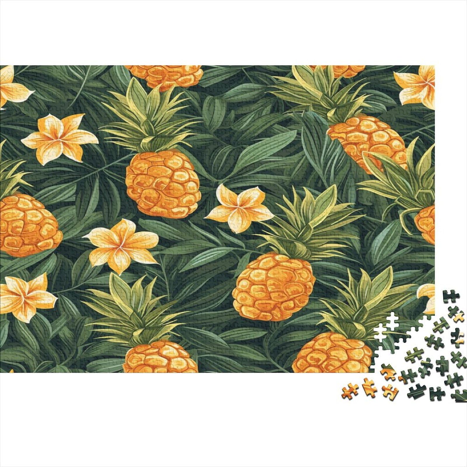 Pineapple 1000 sztuk dla dorosłych Puzzle Gry Relaks i zrównoważona inteligencja Drewniane puzzle do gier rodzinnych Prezent dla miłości i trwałego przyjaciela 1000 sztuk (75 x 50 cm)