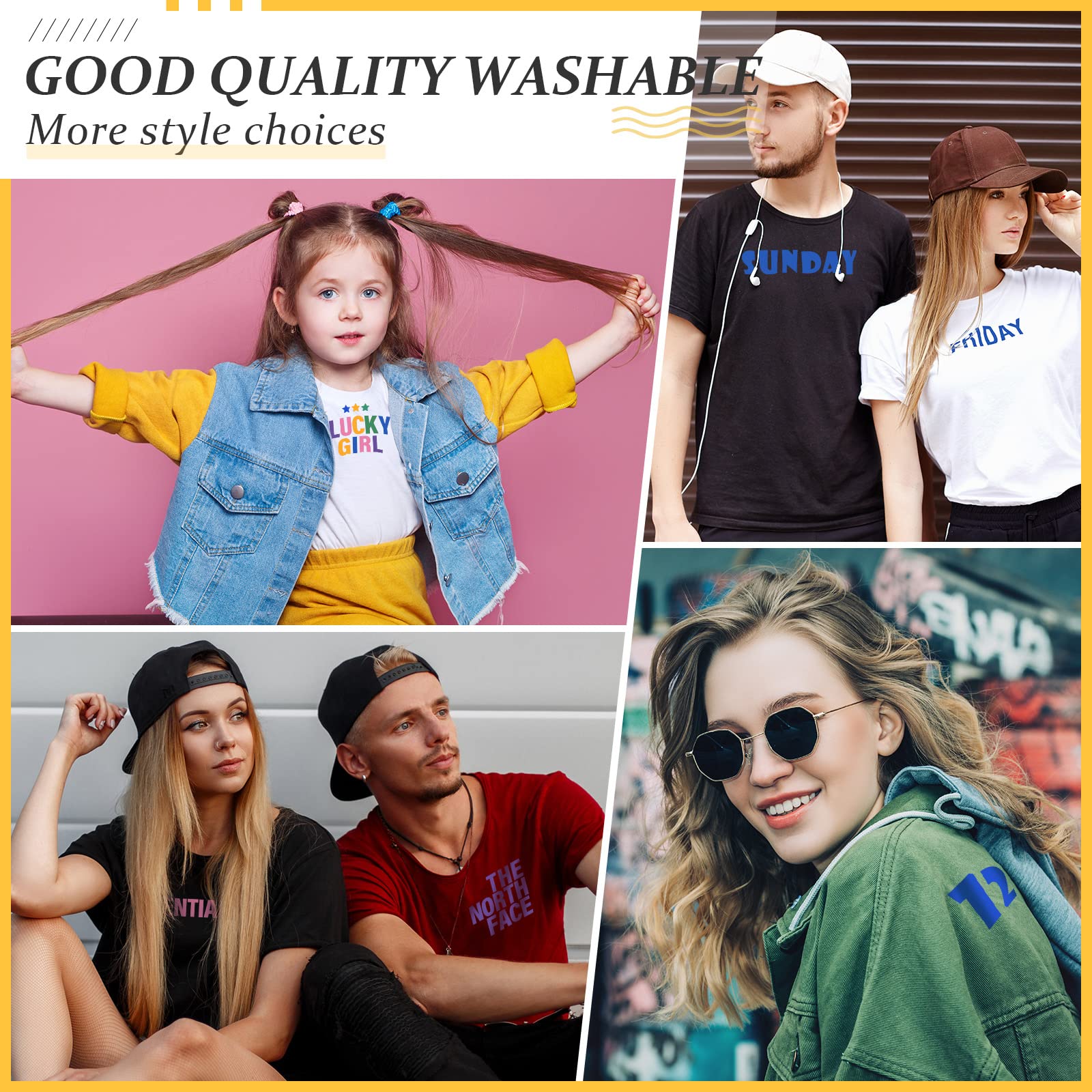 30 Sheets 2 Inch Small Iron On Numbers for Clothing Heat Transfer Vinyl