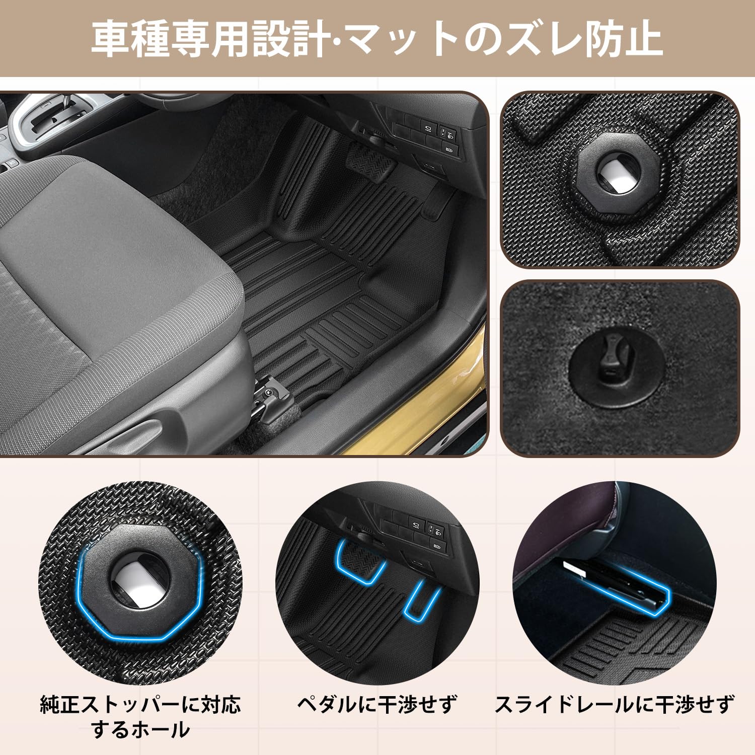 Amazon | Kotesoto トヨタ 新型 ヤリス フロアマット&セカンドマット 