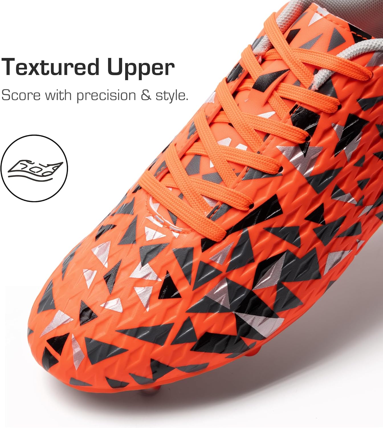 DREAM PAIRS Men's Soccer Cleats Adult Football Shoes Lace-Up Firm Groud Athletic Outdoor Trainning Soccer Shoes