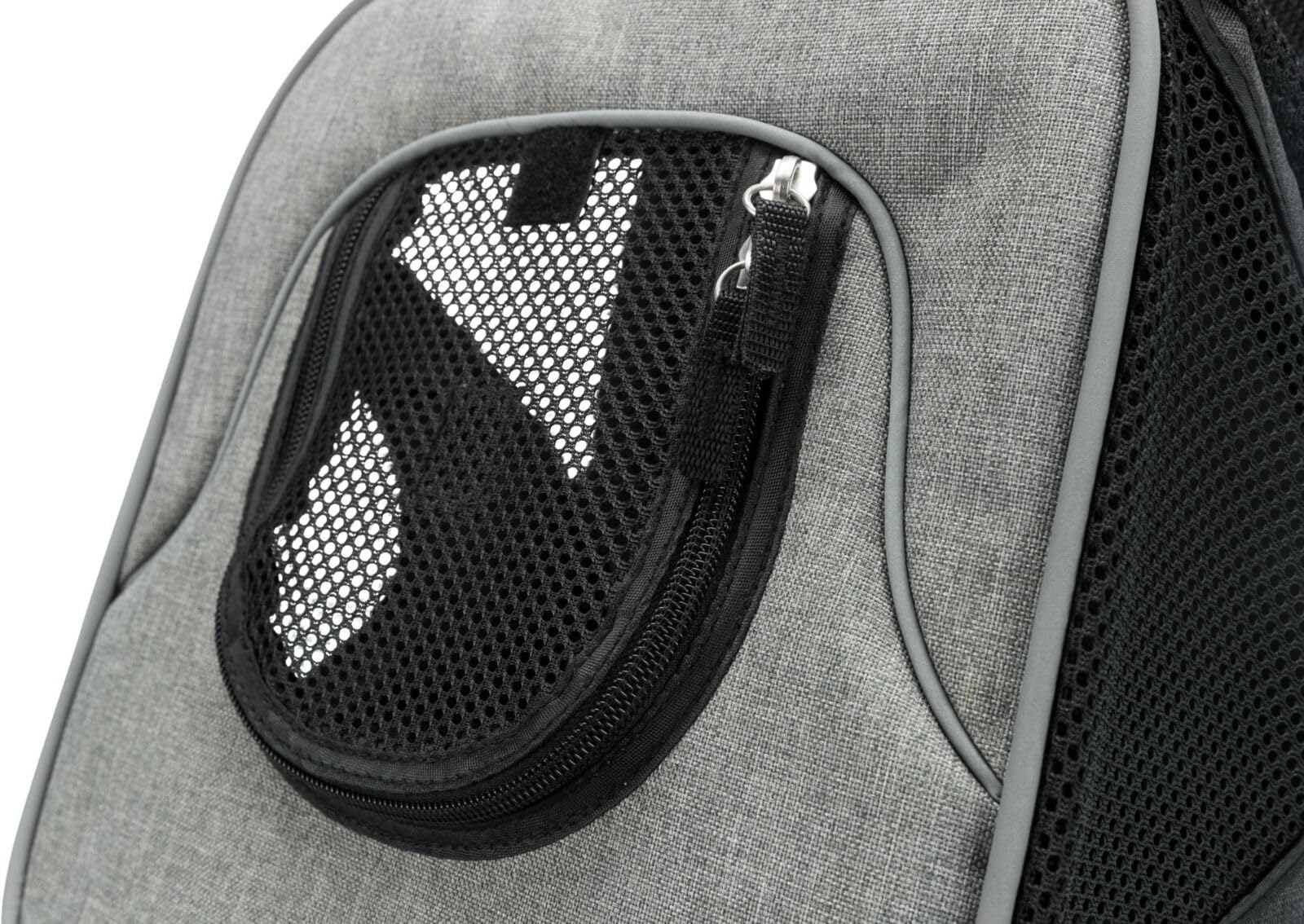 TRIXIE 28941 Sac ventral Savina en Nylon Noir/gris30 × 33 × 26 cm