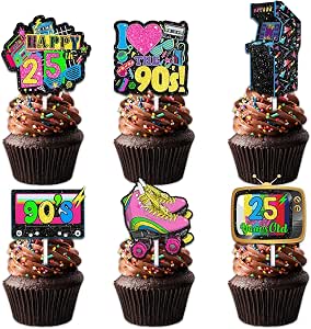Blue Glitter 'Happy Birthday 40' Cake Topper - Retro Radio Theme Party Decor - View #2