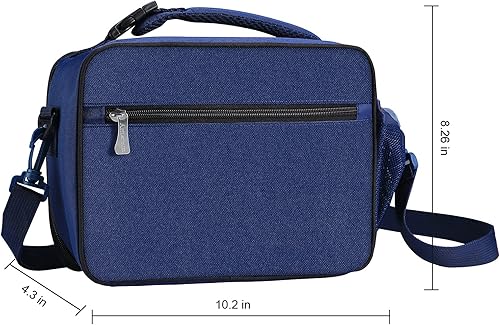 Miniatura 6 de Amersun - Lonchera térmica duradera con correa ajustable para llevarla en el hombro, para la escuela, mantiene los alimentos frescos, para niñas y