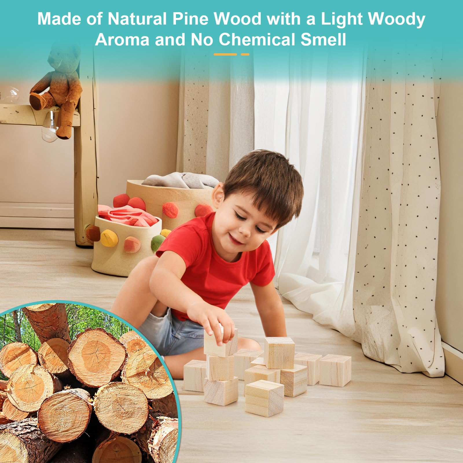 12 Cubi Di Legno Di Tiglio 5x5 Cm - Per Intaglio, Pittura E Fai Da Te, Non Trattati - Foto 3