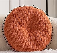 Vista 1 de Cojín redondo de bola redonda Almohada de sofá Cojín de piso (naranja, 15.7in40cm)