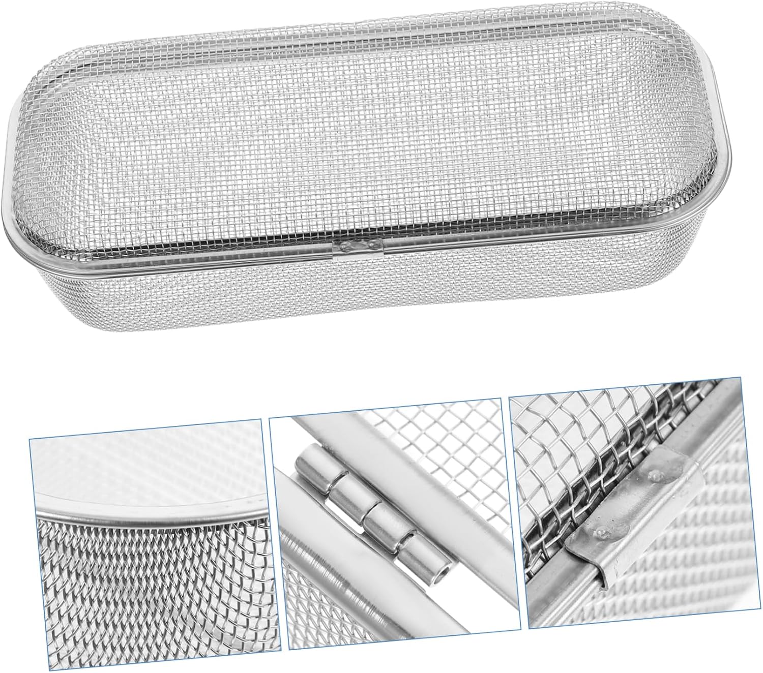 Stainless Steel Utensil Storage Basket Dishwasher Drain Basket for Cutlery and Kitchen Tools Secure Mesh Design for Home and Restaurant Use