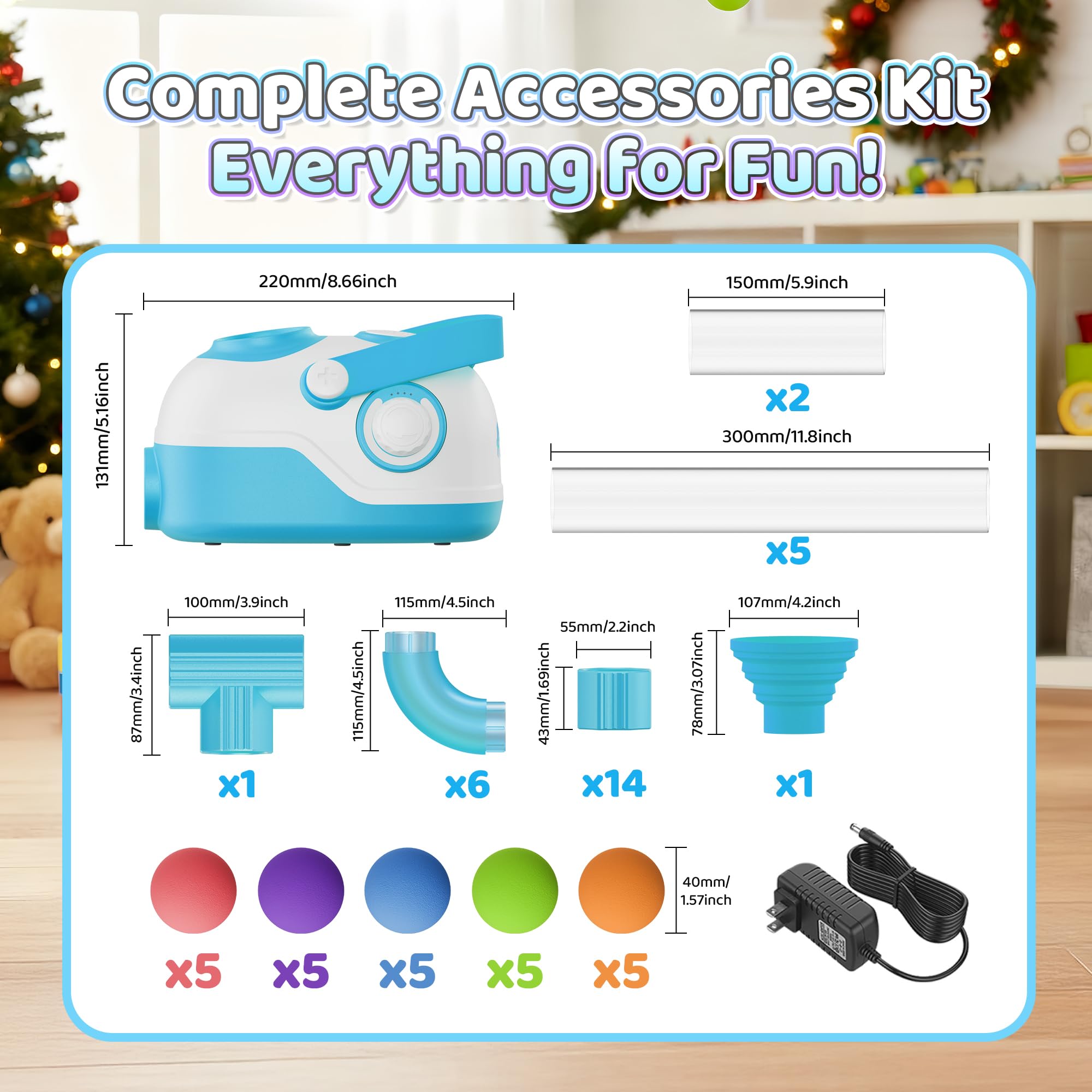 Air-Powered STEM Building Toys - Rechargeable & Play While Charging, Bluetooth Learning Toys with Wireless Music Play, STEM Toys for 3+ Year Old, Kids Toys Birthday for Kids