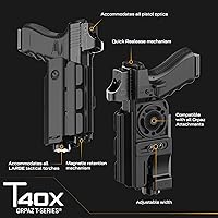 Vista 7 de Orpaz T40 - Funda ajustable y modular S&W M&P compatible con OWB S&W M&P 2.0 soporte de 0.354 in con luz/láser/vista/óptica, asegurará tu pistola