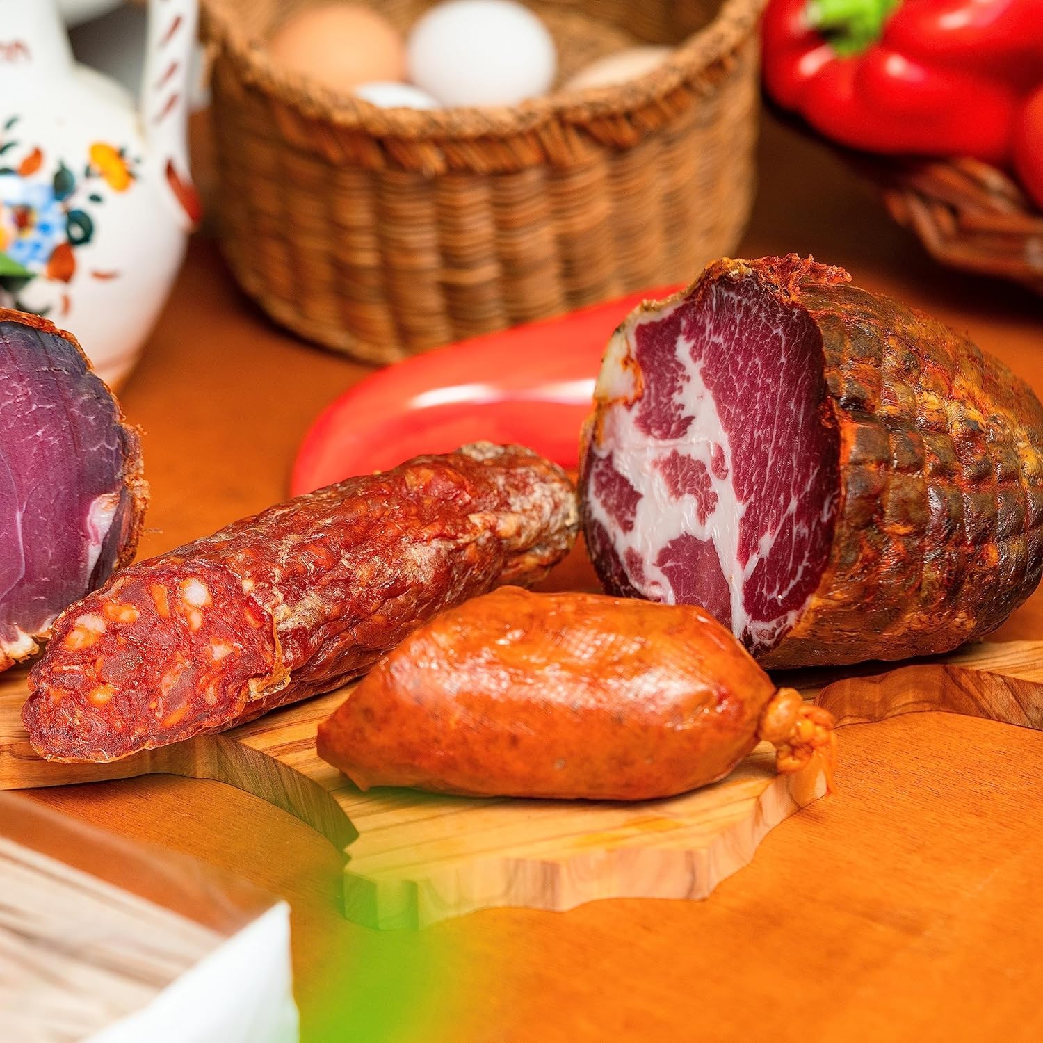 Coppa Calabraise de 500g - Charcuteries Artisanales De Calabre, Idéale Pour Sandwich, Entrées, Apéritifs - À TRANCHER - Sous Vide
