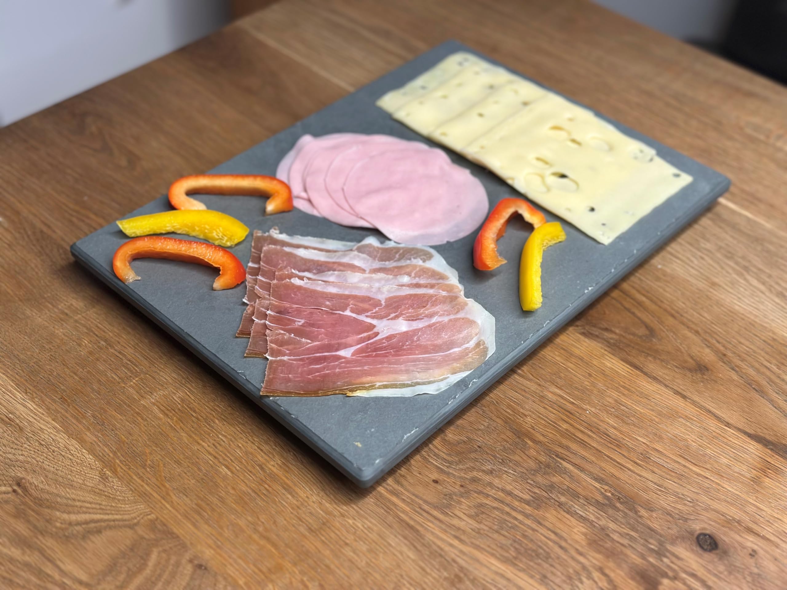 Plato de piedra para servir – 35 x 25 cm – Placa de piedra – Plato de pizarra – Plato – Pizarra – Pizarra mate