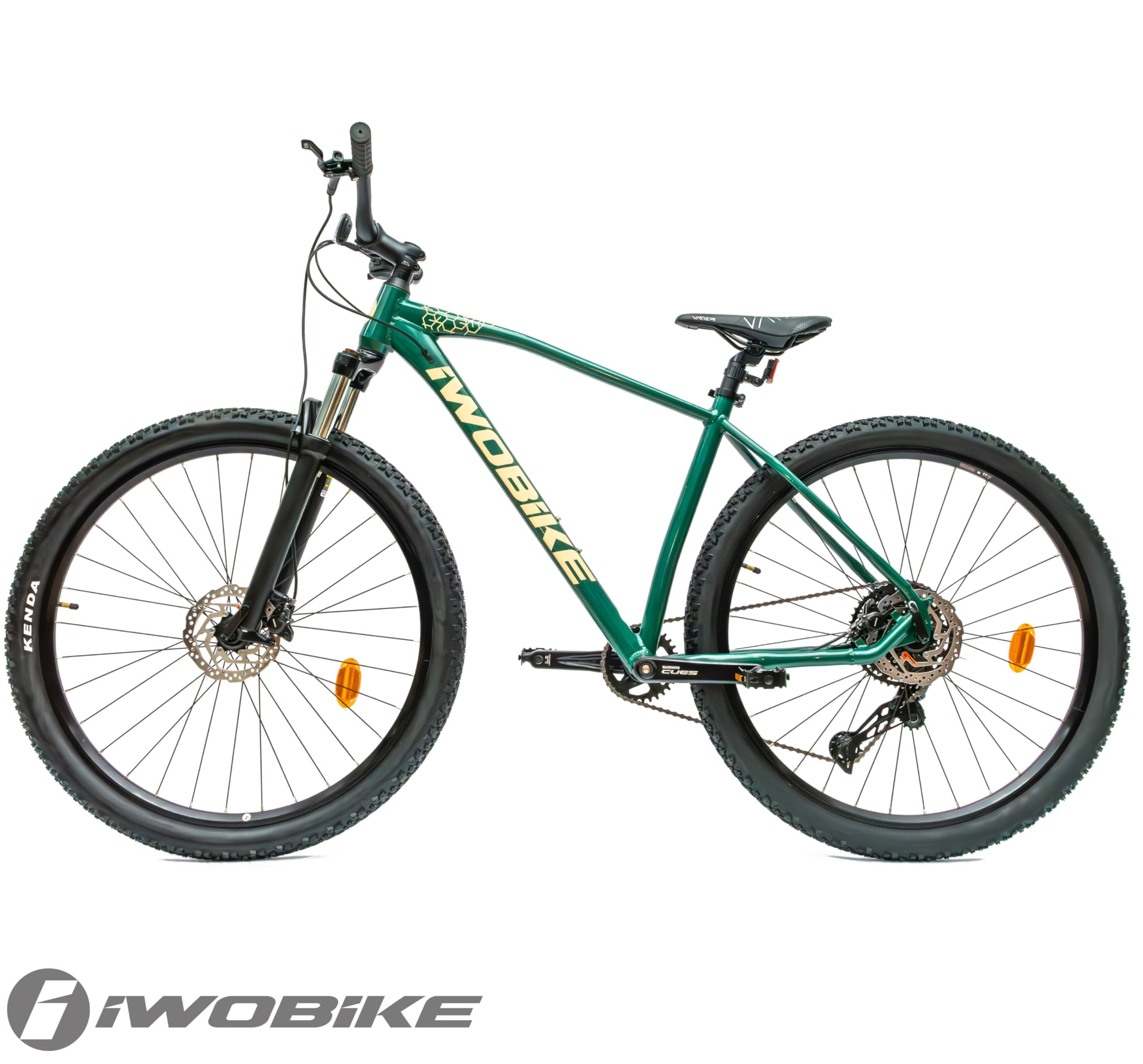 Rower Górski MTB, 29 Cali, Zielony Połysk z Żółtymi Akcentami | Rower Górski MTB, 29 Cali, Zielony Połysk z Żółtymi Akcentami, Męski, 11-Biegowy, Aluminiowa Rama 19", Amortyzacja SR amortyz