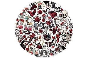 50PCS Punk Rose Aesthetics Stickers for Personalization