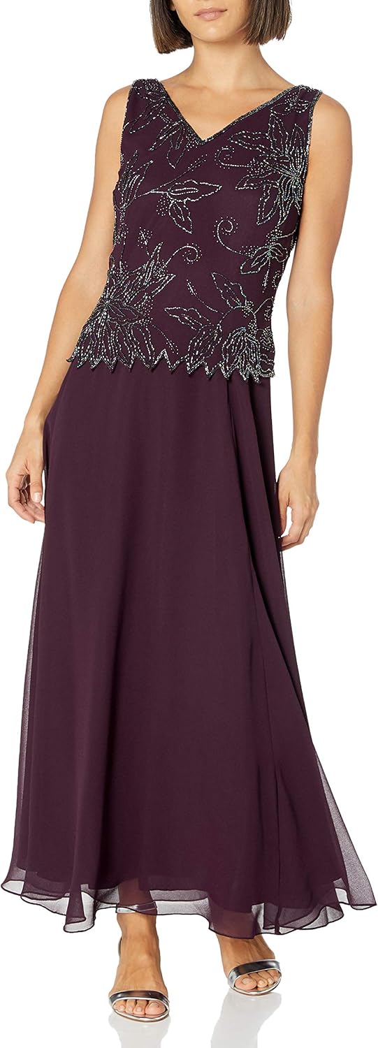 J Kara Women's Plus-Size Beaded Jacket Dress Plus - Image 3