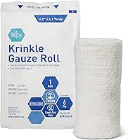 Vista 2 de MED PRIDE - Gasas estériles onduladas [6 rollos] - 11,4 cm x 3,7 m por rollo - Vendaje de heridas de algodón estéril envuelto individualmente
