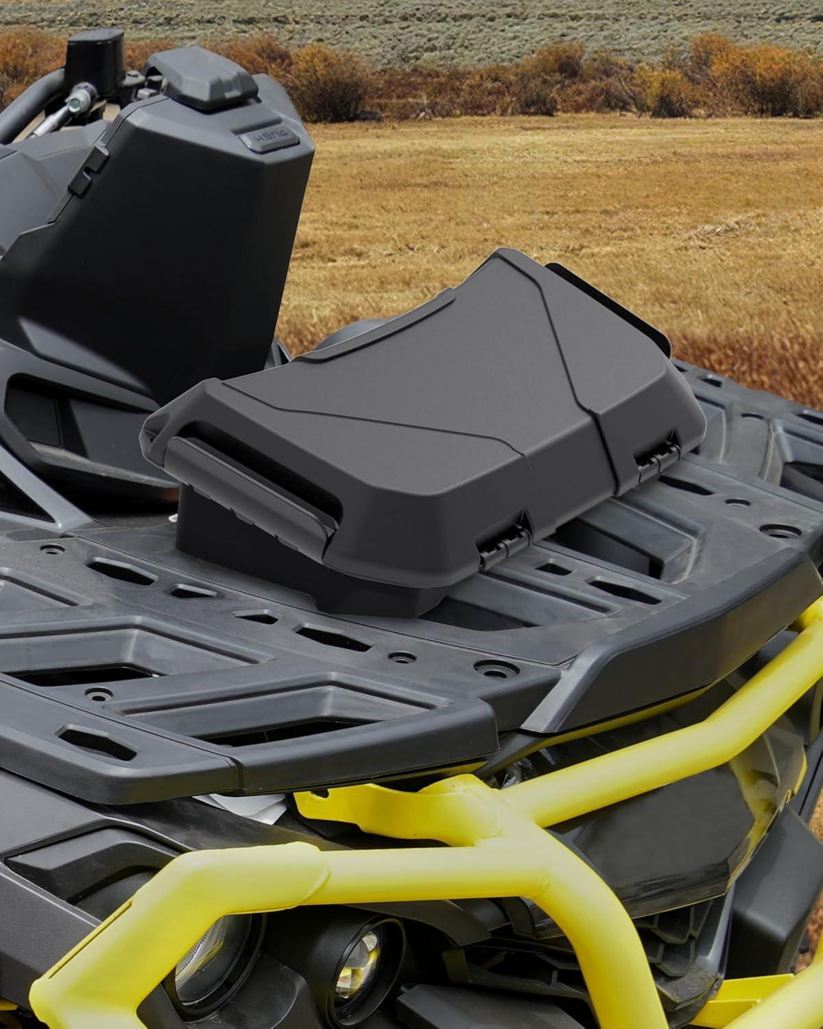 KEWISAUTO Storage Cargo Box for Can-Am Outlander L MAX 6X6 Accessories, 2 GAL (7.5L) Front Rear Bin Back Seat Rack Box Waterproof Tool Box, Replace# 708200408