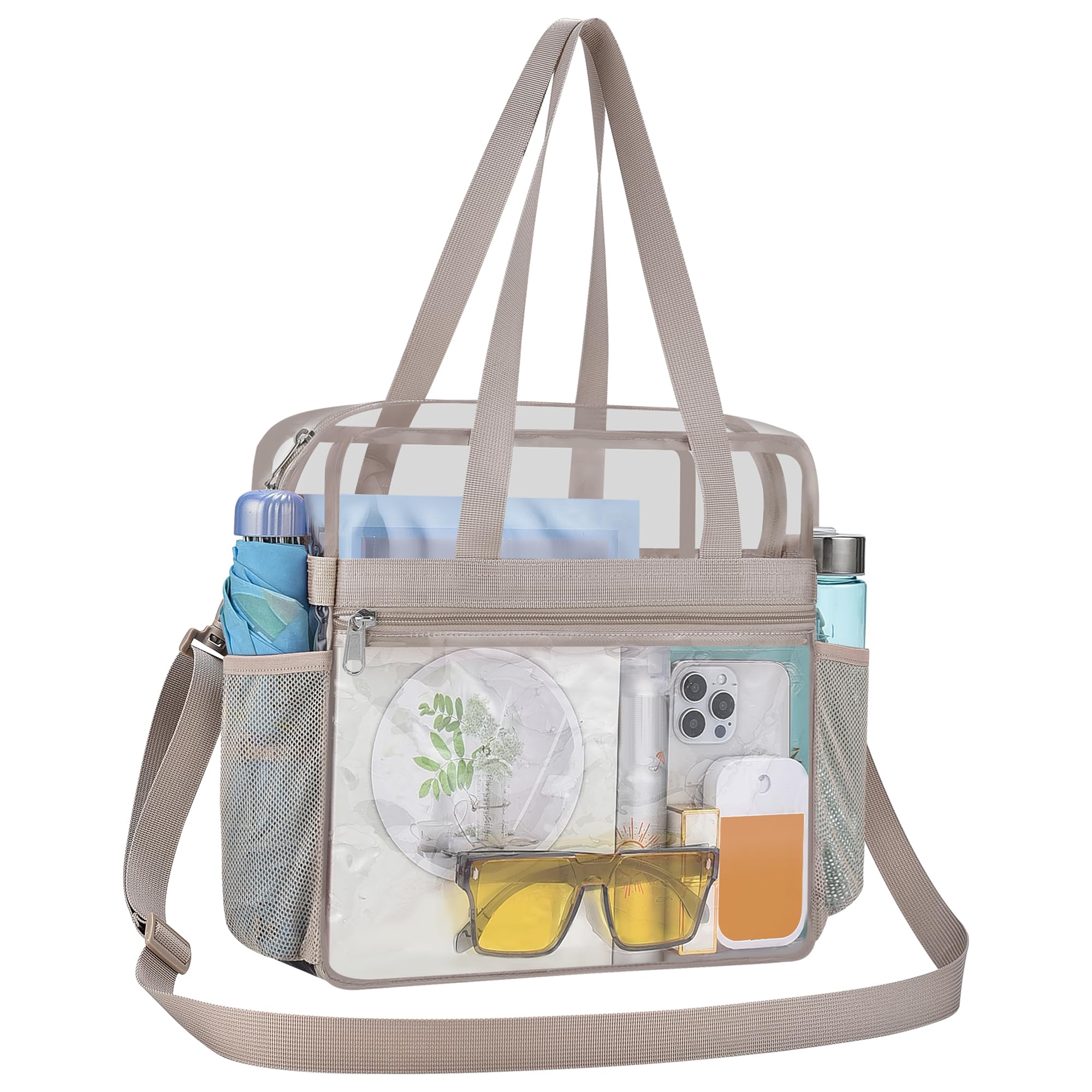USPECLARE Clear Bag for Stadium Events Transparent Bag for Work Sports Games Concerts Travel Gym