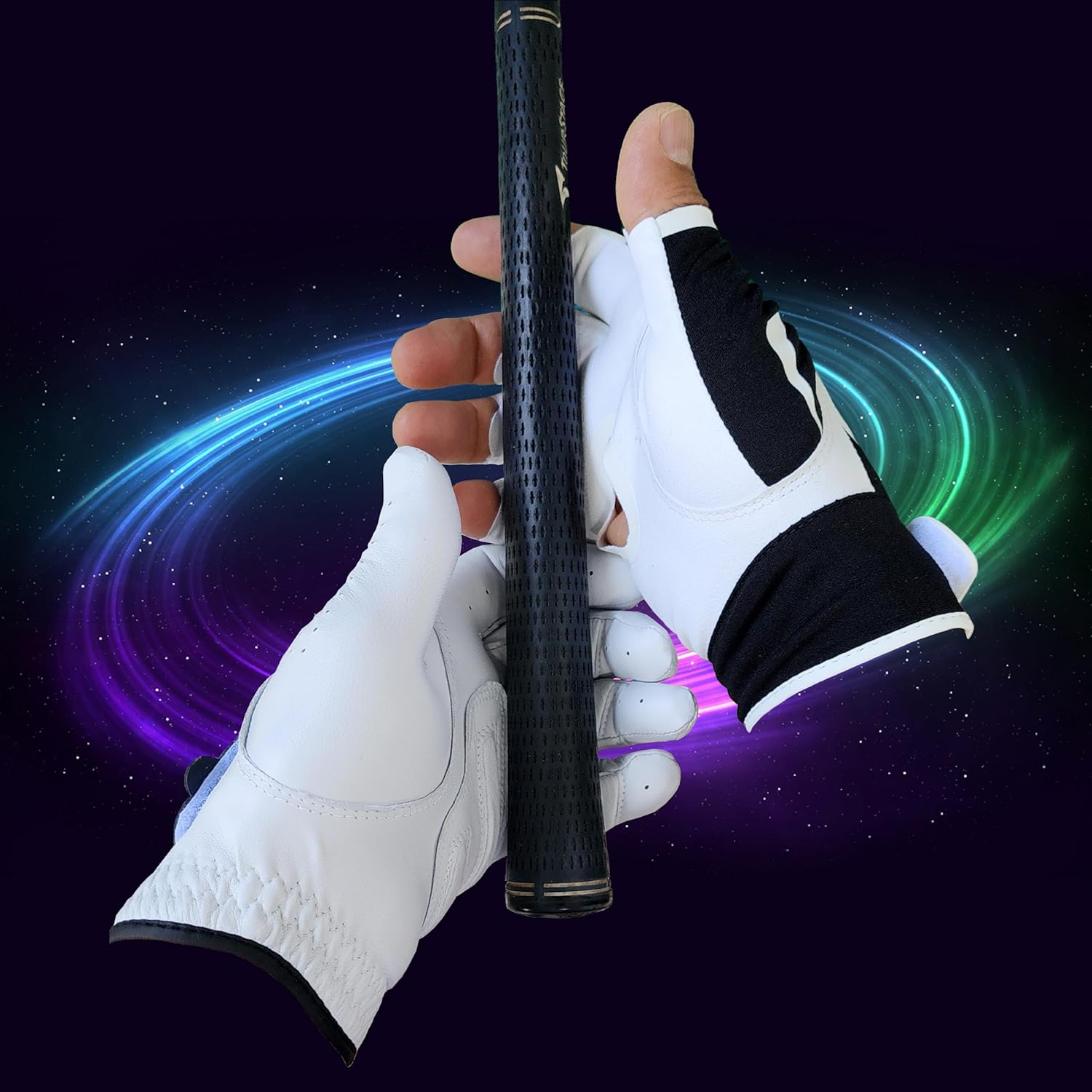 MONKEY GRIP Sun Protector Golf Glove Light Hand Premium Synthetic Half Finger UV-Cut Nonslip Power Grip No Twist - Image 2