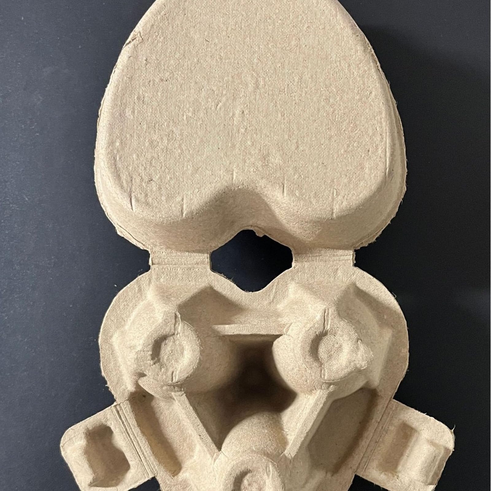 30 recipientes reciclables con diseño de corazón para huevos con 3 compartimentos para sostener huevos de forma segura durante el transporte, propietario de papel natural