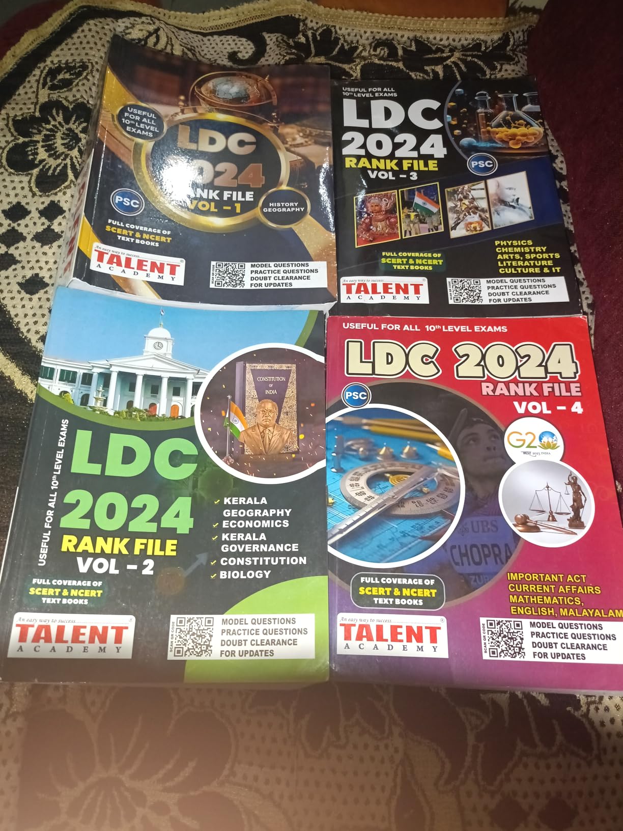 ( Talent ) Kerala PSC LDC 2024 Rank File Set of Vol - 1 , 2 , 3 & 4 ...