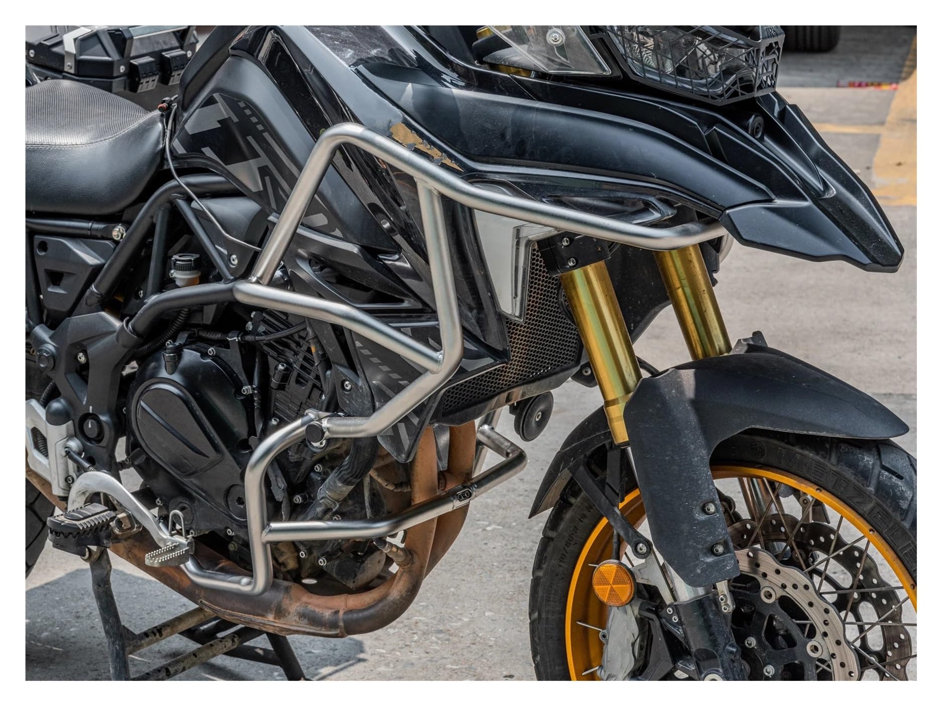 Paramotore Tubolare Per Benelli Per TRK702 Per TRK702X 2022 2023 Moto Barra Protezione Superiore Inferiore Protezione Motore Telaio Paraurti Protezione Anticaduta Motorcycle motore Paraurti