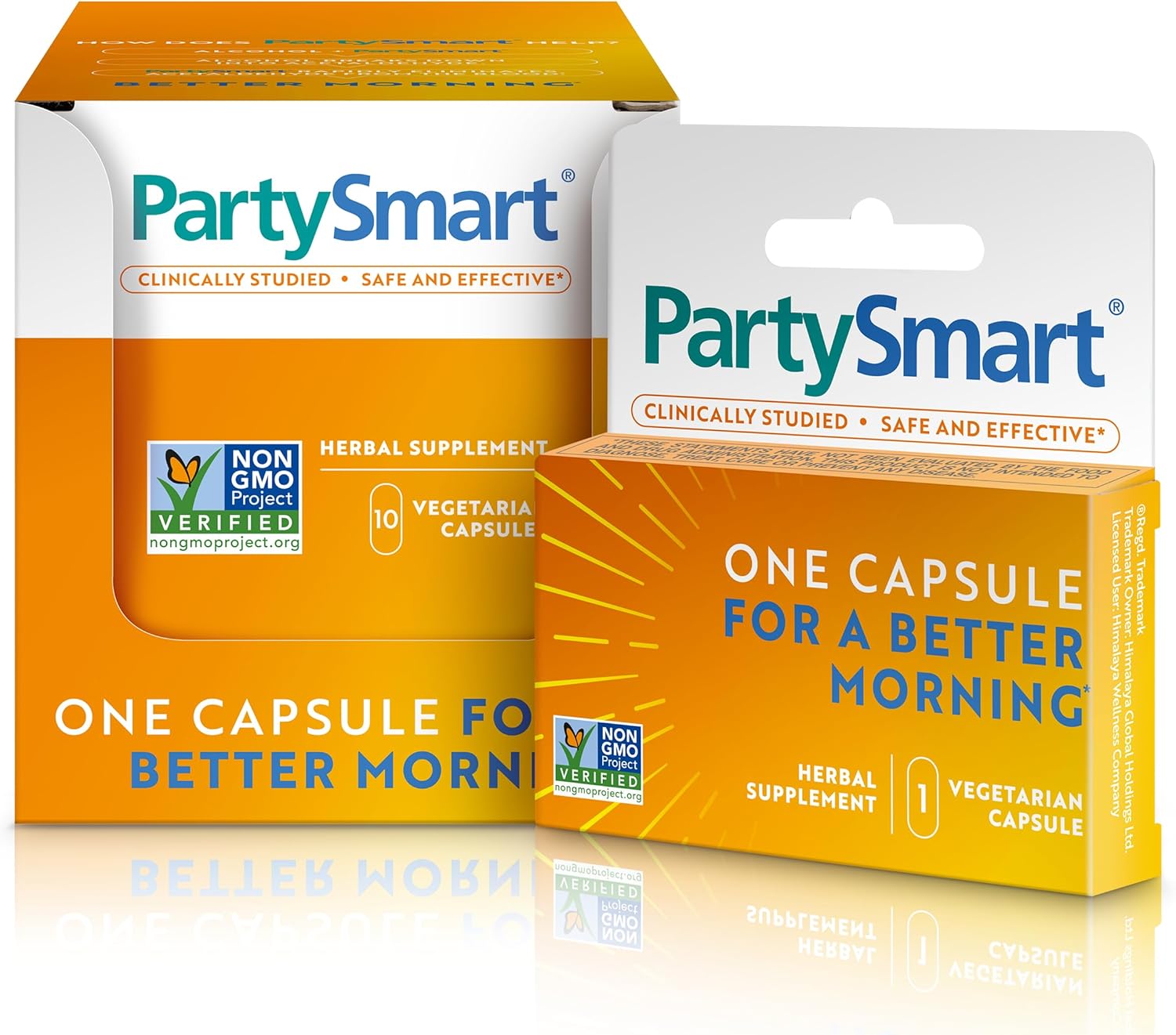 Himalaya PartySmart, One Capsule for a Better Morning After Drinking, Plant Based, Liver Support, Alcohol Breakdown, Clinically Studied, Non-GMO, Herbal Supplement, 10 Capsules Himalaya PartySmart, One Capsule for a Better Morning After Drinking, Plant Based, Liver Support, Alcohol Breakdown, Clinically Studied, Non-GMO, Herbal Supplement, 10 Capsules