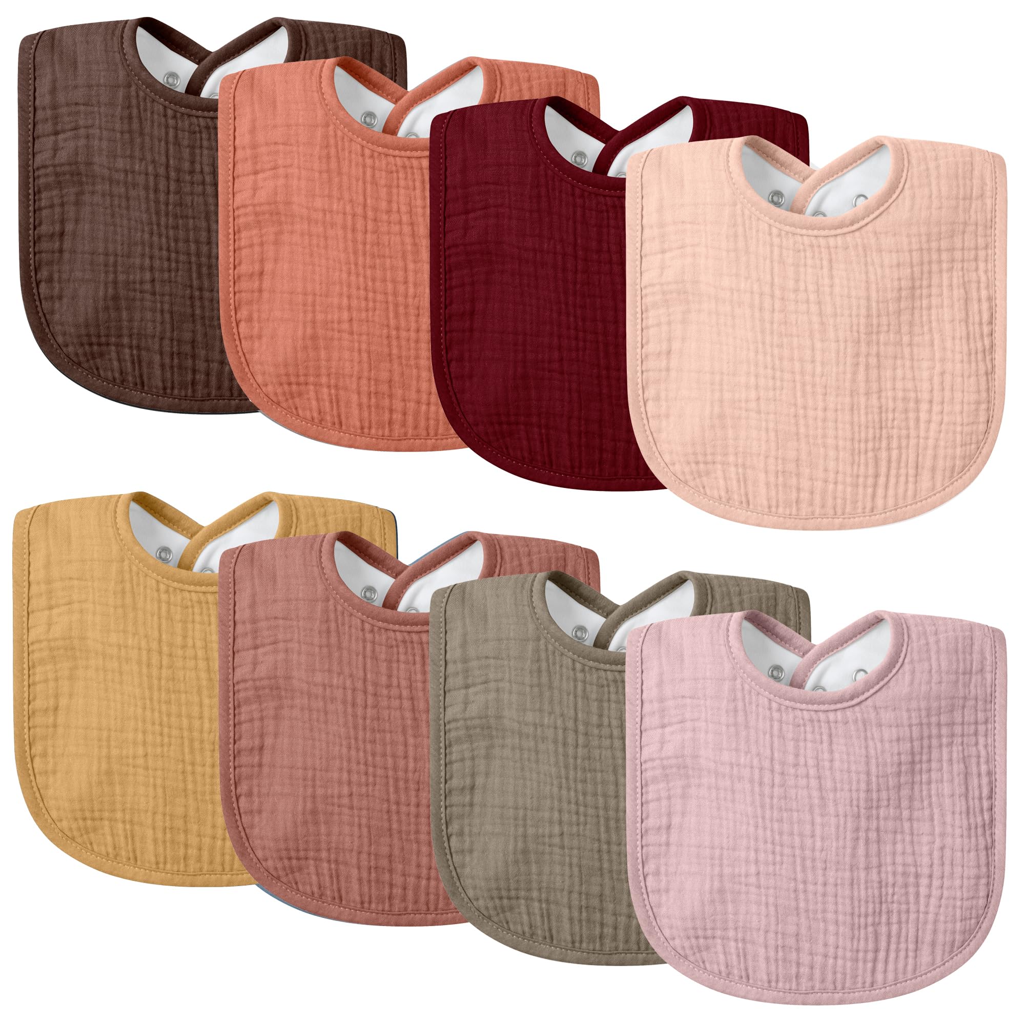 VOMARHUG Lätzchen Baby Musselin Halstuch Baby Weiche Verstellbare Quadratische Sabberlätzchen für Unisex Mädchen & Jungen