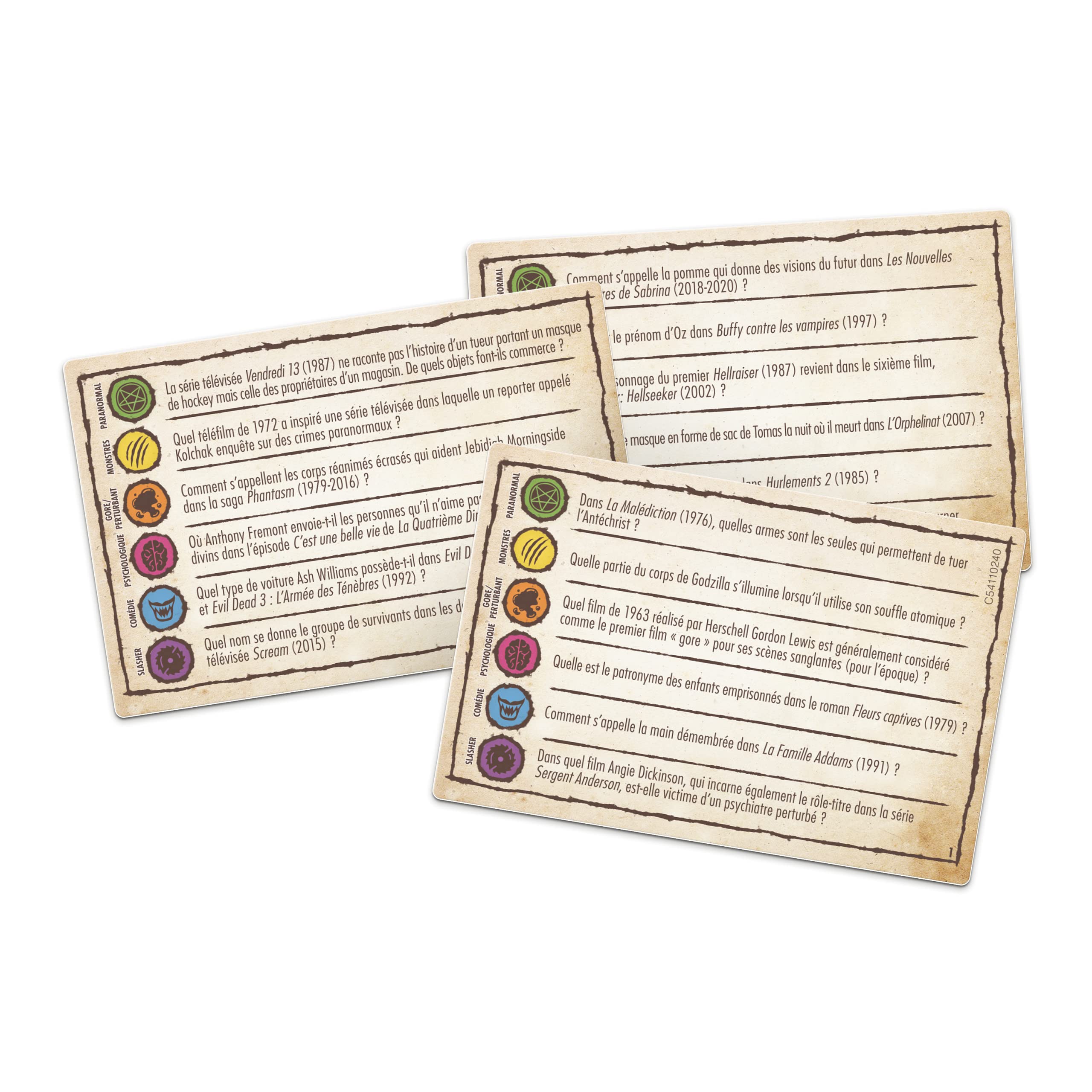 Winning Moves Trivial Pursuit Horreur 18 Ans+- Jeu Carte Enfant Horreur - Jeu Quizz - Jeu de Voyage - Jeu Educatif - Cartes Educatives - Jeux Quizz