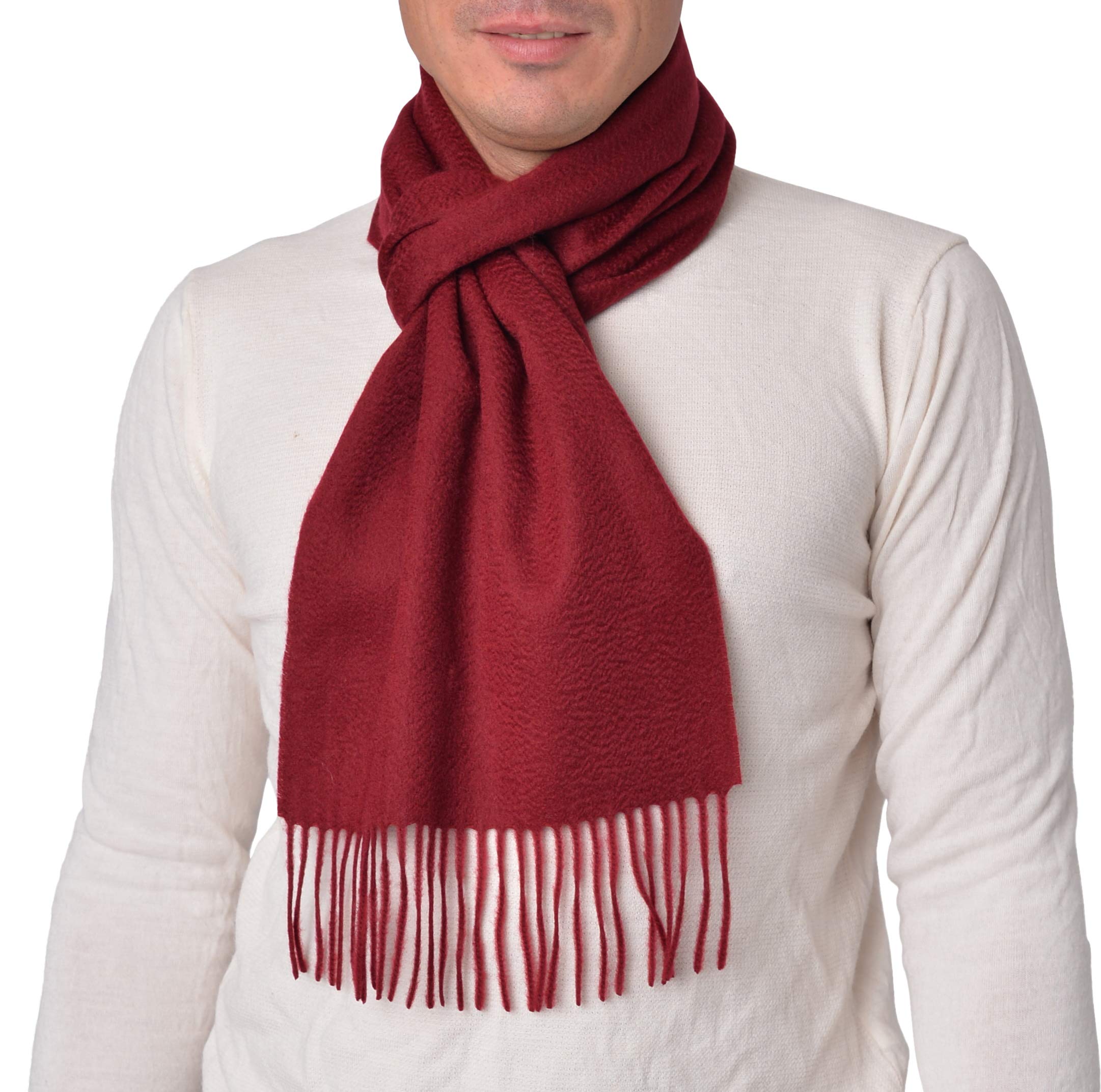 Kaszmirowy szal, miękki, klasyczny, ciepły szal dla kobiet i mężczyzn, etola, ponczo, tunika, chusta na ramię w wielu modnych kolorach · 70 x 200 cm, Ciemnoczerwony 1, 70 x 200 cm