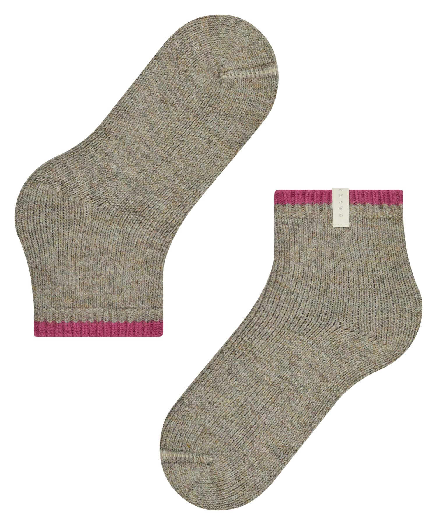 FALKE Kobiety Skarpety Cosy Plush W Hp wełna alpaki z wzorem 1 Para, Brązowy Nut Melange 4770, 39-42